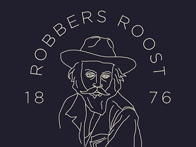 Robbers Roost branding heritage illustration lettering logo typography vintage west
