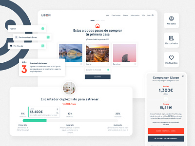 Libeen Property Marketplace - Product Design animation landing page mortgage product design property property management property search ui ux web design
