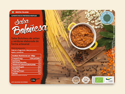 Naturee Bolonesa creative direction food label organic food package design packaging photography vegan