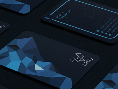 Trinity Cards blockchain branding business card design crypto ethereum identity design stationary