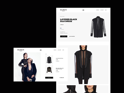 Balmain website concept