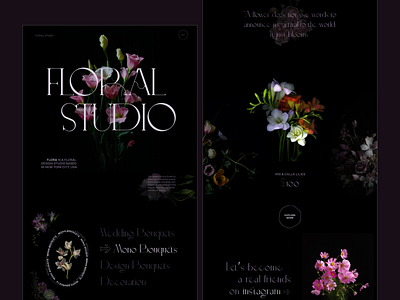 Floral Studio website brand clean design editorial fashion flora floral flowers magazine studio ui website