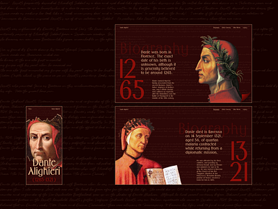 Dante Alighieri website concept