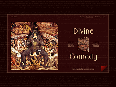 Dante Alighieri website concept