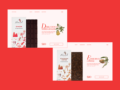 CHOCOBAR website for chocolate bars shop brand chocolate clean design e com ecom ecommerce editorial fashion magazine shop store ui website