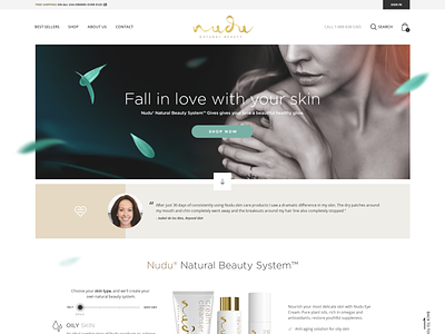 Nudu Skincare Conversion-Optimized Website Redesign beauty conversion rate optimization desktop ecommerce homepage landing page mobile product page shopify skincare
