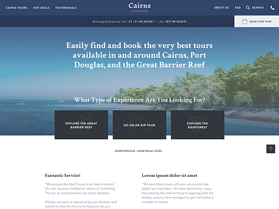 Data-Driven Website Design for Tour Booking Company conversion optimization conversion rate optimization ecommerce homepage tourism tours travel usability testing