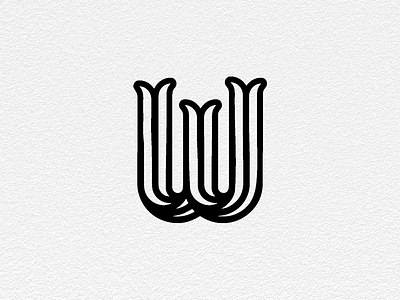 W branding design graphic logo mark retro serif typography vintage w