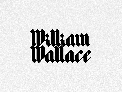 William Wallace branding design graphic lettering logo mark scotland typography w