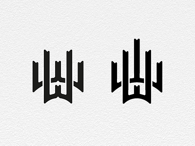 WW / left or right? branding castle design graphic logo mark monogram typography ww