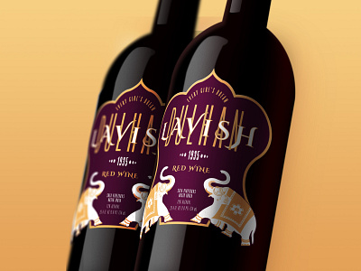 Lavish Dulhan Wine Label Front label package packagedesign typeography wine