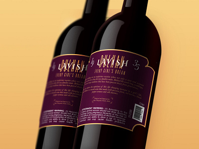 Lavish Dulhan Wine Label Back package packagedesign typography winelabel