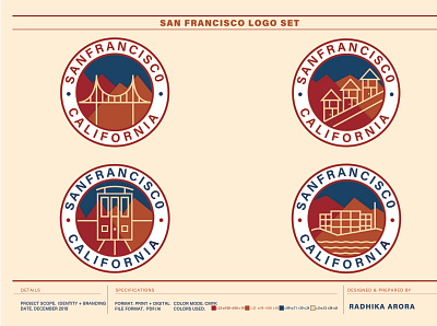 San Francisco Logo Set alcatraz branding design golden gate bridge idenity logo sanfrancisco sanfranciscohouse trolley