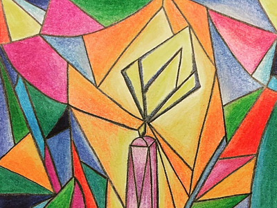 Candle study art debut first shot geometric hand drawn hello dribble