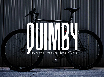 Quimby Main Logo bike bike logo bikes black brand design branding logo minimal modern travel white wordmark