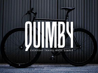 Quimby Main Logo bike bike logo bikes black brand design branding logo minimal modern travel white wordmark