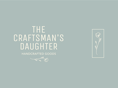 The Craftsmans Daughter Branding brand design brand identity branding daughter flower flower icon hand drawn icon logo modern simple simple design simple logo