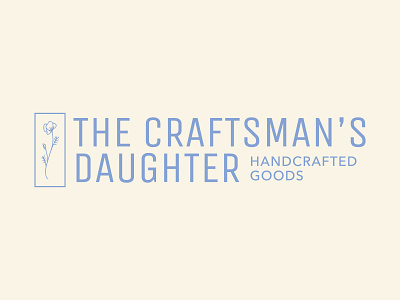 The Craftsman's Daughter brand design brand identity branding branding design flower flower logo hand drawn minimal modern shop