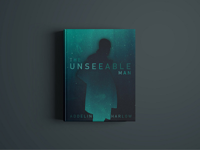Book Cover Concept Design - 'The Unseeable Man' blue book book art book design cover galaxy invisible mock up ocean typography