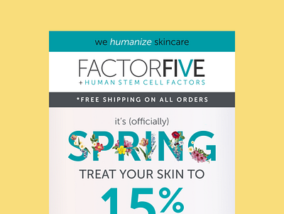 Spring Sale FACTORFIVE Email afterpay ecommerce email email design flowers sale skincare spring stem cells