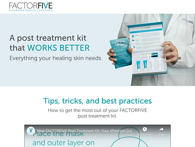 FACTORFIVE PT kit landing page design ecommerce landing page skincare stem cells