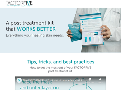 FACTORFIVE PT kit landing page