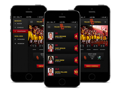 Trojans App Final Dribble design