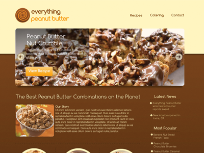 Everything Peanut Butter Web Design design graphics ui ux web