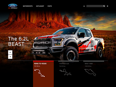 Ford Landing Page illustrator photoshop product design web