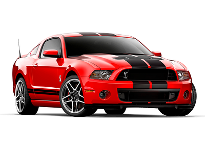 Ford Mustang illustration painting photoshop