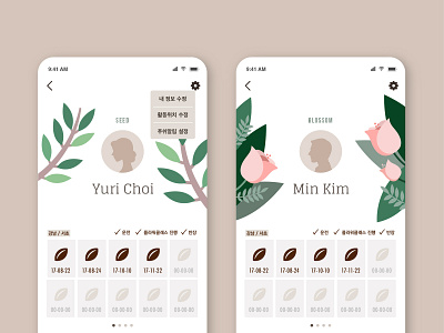 Flower Sharing Service App _ Profile Page