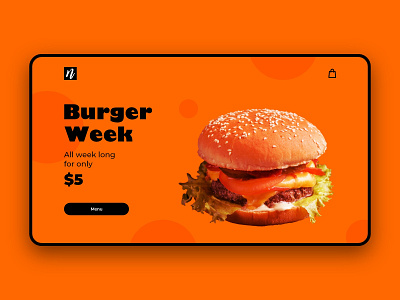 Burger Week landing page ui uiux userinterface web web page webdesign website
