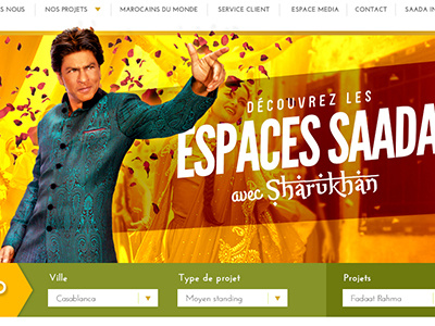 Espaces Saada shahrukh khan slider webdesign