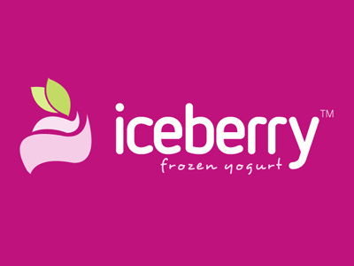 Iceberry Logo colorful logo pink symbol