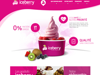 Iceberry homepage view homepage webdesign
