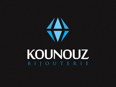 Kounouz blue jewelry logo symbol