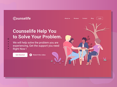 Daily UI Challenge #3 - Landing Page counseling creative dailyui dailyui 003 dailyuichallenge design landing page ui landingpage landingpagedesign landingpages web webdesign