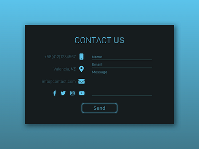 DailyUI 028 - Contact Us