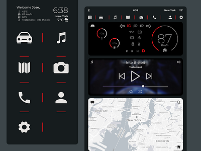 DailyUI 034 - Car Interface car challenge dailyui dailyui034 dashboard design interface ui ux