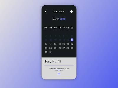 DailyUI 038 - Calendar app calendar challenge dailyui dailyui038 date design minimalist ui ux