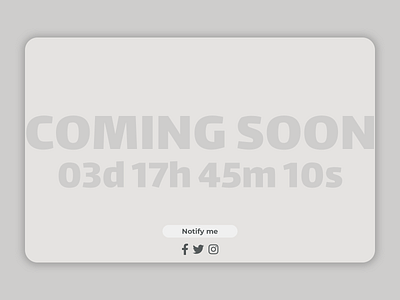 DailyUI 048 - Coming Soon