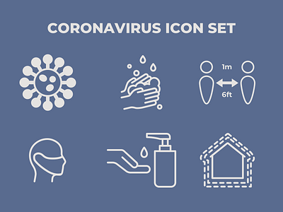 DailyUI 055 - Icon Set challenge coronavirus covid19 dailyui dailyui055 design icon icon set stayhome staysafe ui ux