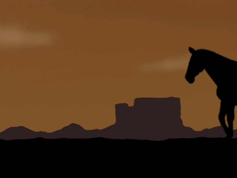 Horse walk 2d animation animation horse music video procreate walk walkcycle western