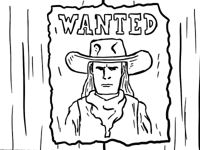 Western Wanted Illustration illustration music poster procreate sketch wanted western