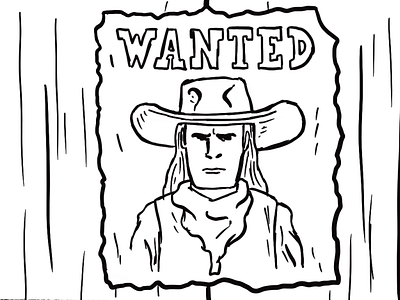 Western Wanted Illustration