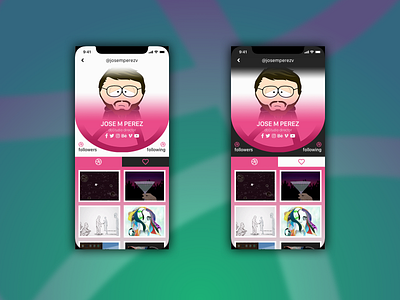 DailyUI 006 - Dribbble User iOS Profile challenge dailyui dailyui006 dribbble ios iphone profile sketch ui user ux