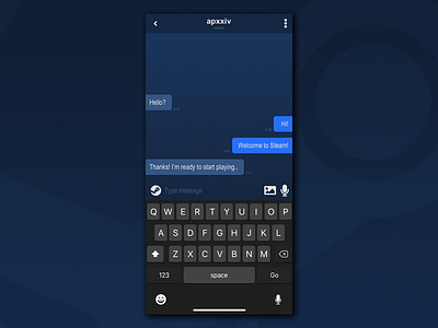 DailyUI 013 - Direct Messaging app challenge dailyui dailyui013 design message mobile mobileapp redesign concept steam ui ux valve