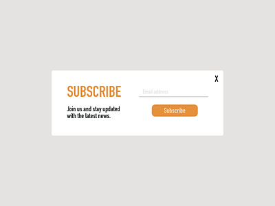 DailyUI 016 - Pop Up challenge dailyui dailyui016 form popup subscribe web design website