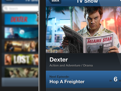 Hop a Freighter app blue dark dexter iphone tv