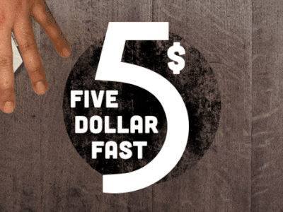 5 Dollar Fast Logo Animation animation branding design flat illustration illustrator logo minimal typography website